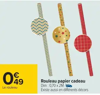 Carrefour Rouleau papier cadeau offre