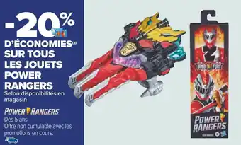 Carrefour -20% d’économies sur tous les jouets power rangers offre