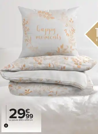Carrefour Tex home parure "boho" offre