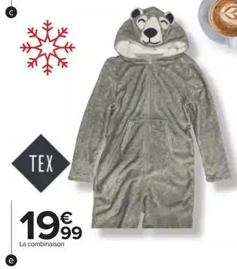Carrefour Tex combinaison femme offre