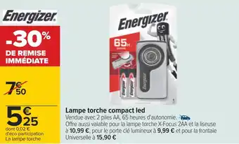 Carrefour Energizer lampe torche compact led offre