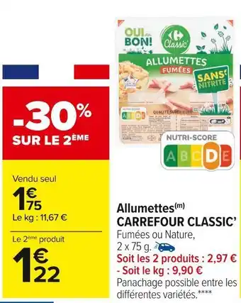 Carrefour Market Carrefour classic’ allumettes offre