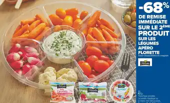 Carrefour Florette -68% de remise immédiate sur le 2ème produit sur les légumes apéro de la marque florette offre