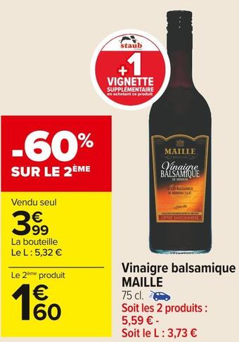 Carrefour Market Maille vinaigre balsamique offre