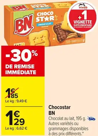 Carrefour Market Bn chocostar offre