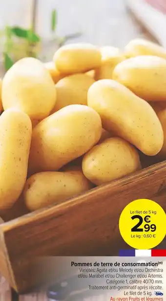Carrefour Market Pommes de terre de consommation offre