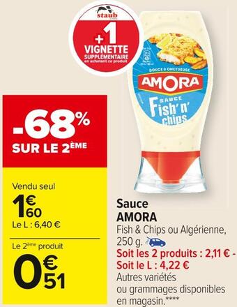 Carrefour Market Amora sauce offre