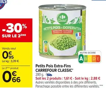 Carrefour Market Carrefour classic’ petits pois extra-fins offre