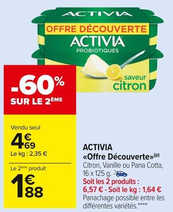 Carrefour Market Danone activia offre découverte offre
