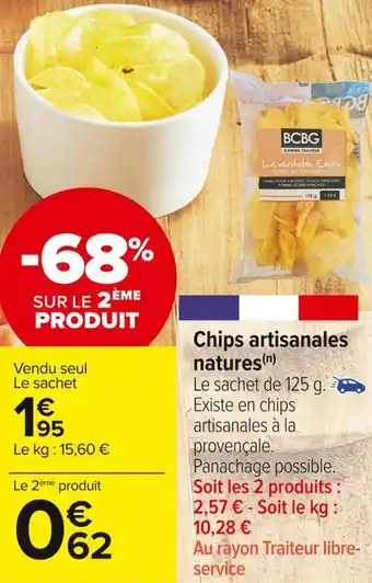 Carrefour Market Chips artisanales natures offre