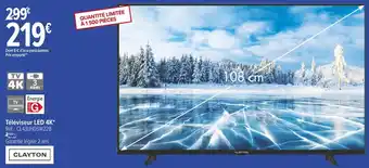Carrefour Market Clayton téléviseur led 4k offre