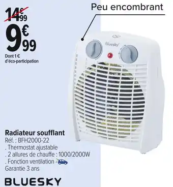 Bluesky radiateur soufflant