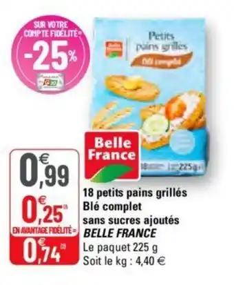 18 petits pains grillés