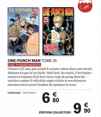 Carrefour One-punch man tome 25 one yusuke murata offre