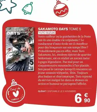 Carrefour Sakamoto days tome 5 yuto suzuki offre