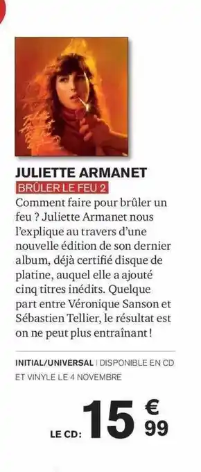 Juliette armanet brûler le feu 2