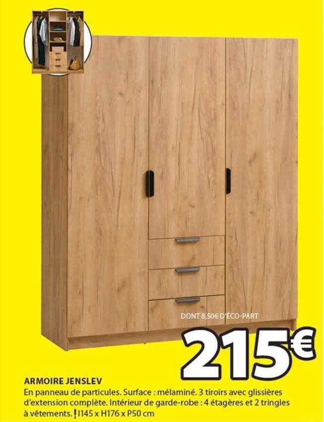 Promo Armoire jenslev chez JYSK