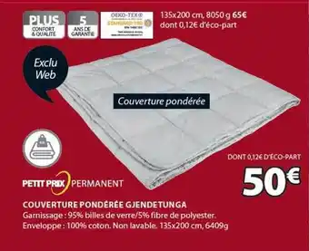 JYSK Couverture pondérée gjendetunga offre
