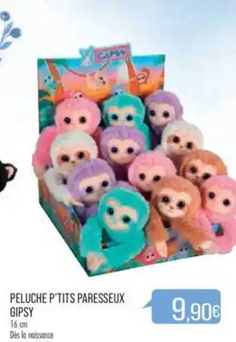 Match Peluche p'tits paresseux gipsy offre