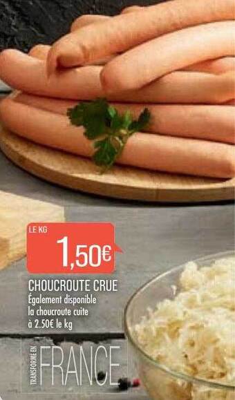 Match Choucroute crue offre