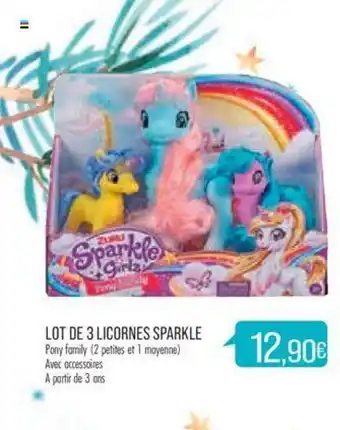 Match Lot de 3 licornes spar offre