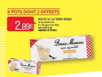 Match Mon riz au lait bonne maman offre