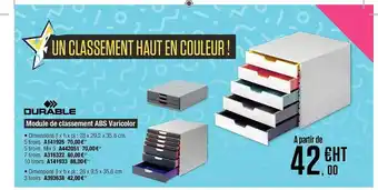 Plein ciel Module de classement abs varicolor durable offre