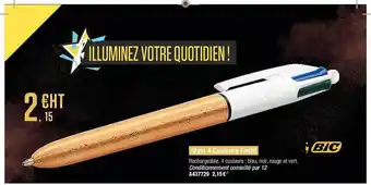 Plein ciel Stylo 4 couleurs festif bic offre