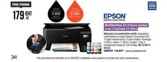 Plein ciel Multifonction jet d'encre couleur 3-en-1 ecotank et-2814 epson offre
