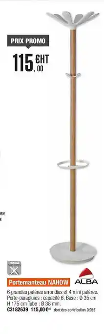 Plein ciel Porte manteau nahow alba offre