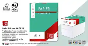 Plein ciel Papier référence 80 g cie 161 plein ciel offre