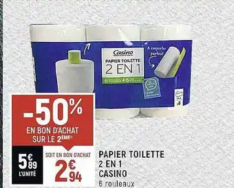 Spar Papier toilette 2 en 1 casino offre