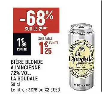 Spar Bière blonde à l'ancienne 7,2% vol. la goudale offre