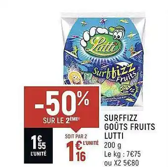 Surffizz goûts fruits lutti
