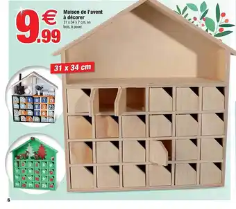 Bazarland Maison de l'avent à décorer offre