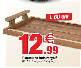 Plateau en bois recyclé