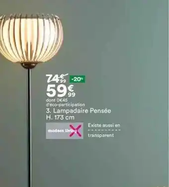 BUT Lampadaire pensée h. 173cm offre