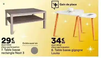 BUT Table basse rectangle next 3 table basse gigogne louka offre
