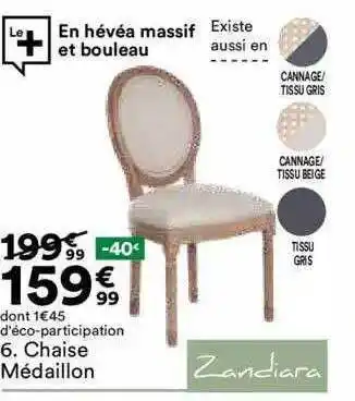 Chaise médaillon