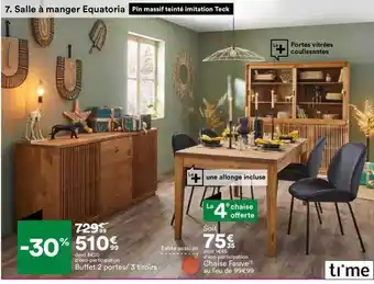 BUT Buffet 2 portes 3 tiroirs chaise fauve time offre