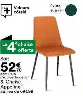 BUT Chaise appoline offre