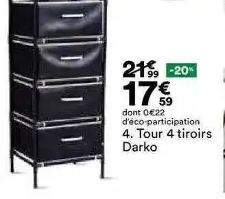BUT Tour 4 tiroirs darko offre