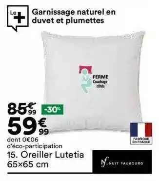 BUT Oreiller lutetia 65x65cm offre