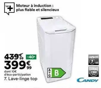 BUT Lave-linge top candy offre