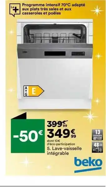BUT Lave-vaisselle intégrable beko offre