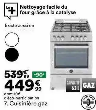 BUT Cuisinière gaz offre