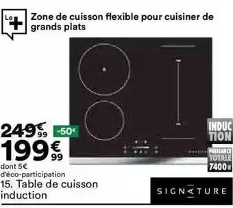 BUT Table de cuisson induction signature offre