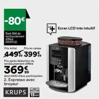 BUT Expresso avec broyeur offre
