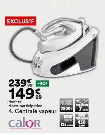 BUT Centale vapeur calor offre