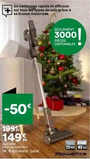 BUT Aspirateur balai rowenta offre